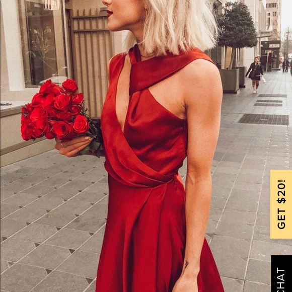 Keepsake the label transcend wine red midi dress - Picture 5 of 6